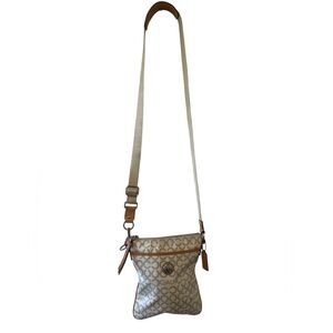 Coach Signature Beige and Tan Crossbody Bag
